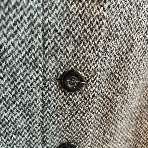 J.Jill Vintage Herringbone Long Button Front Coat - Picture 2 of 7